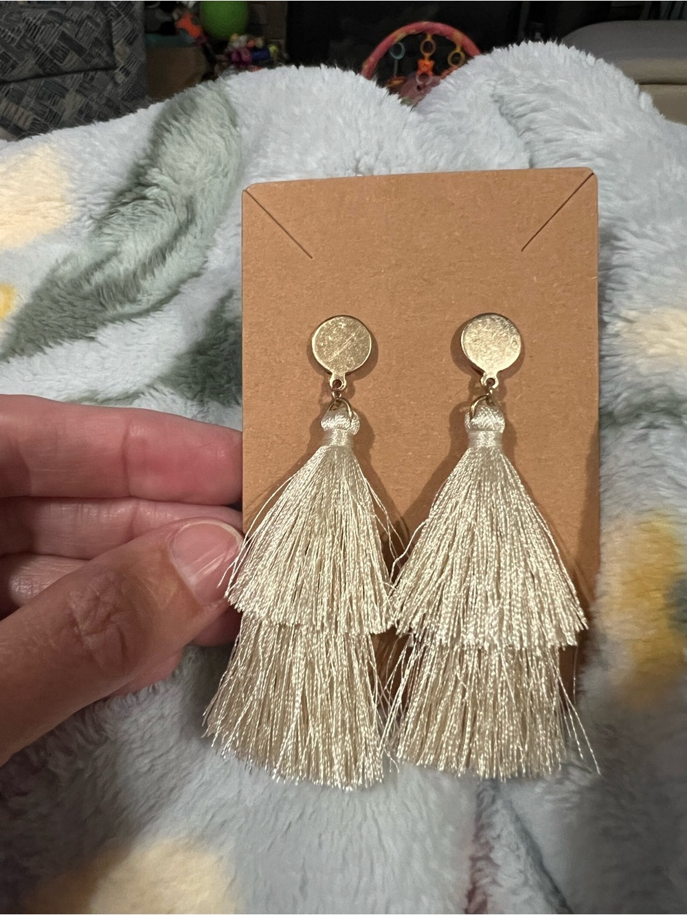 Gold Tassel Drop Earrings - Women Jewelry